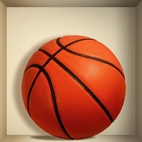 Stickers muraux: Balle de basket-ball niche