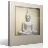 Stickers muraux: Niche Bouddha blanc 4