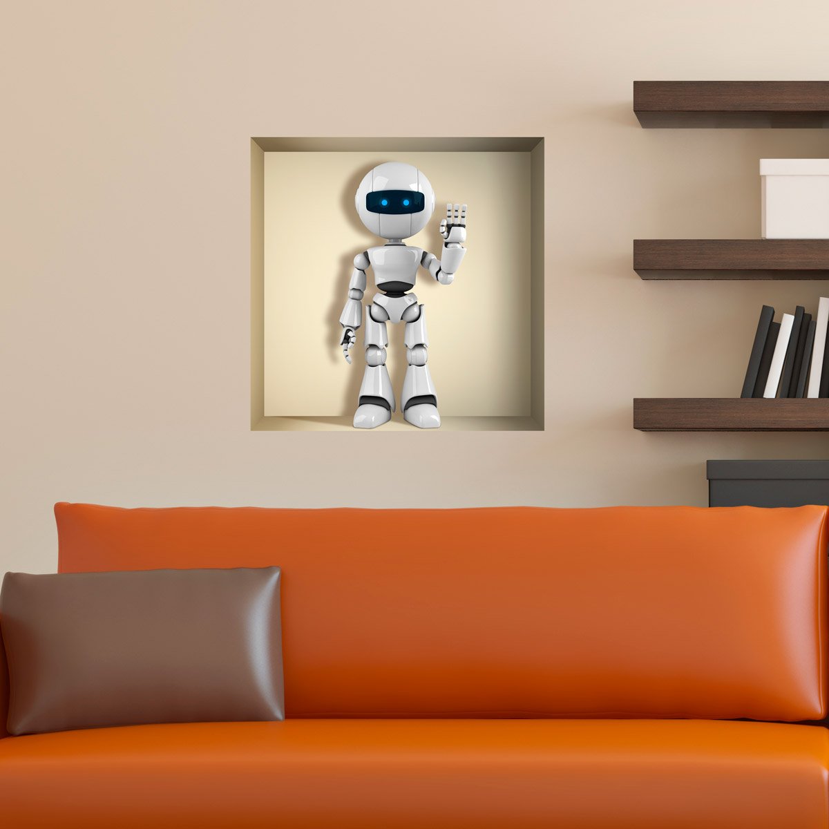 Stickers muraux: Niche avec robot