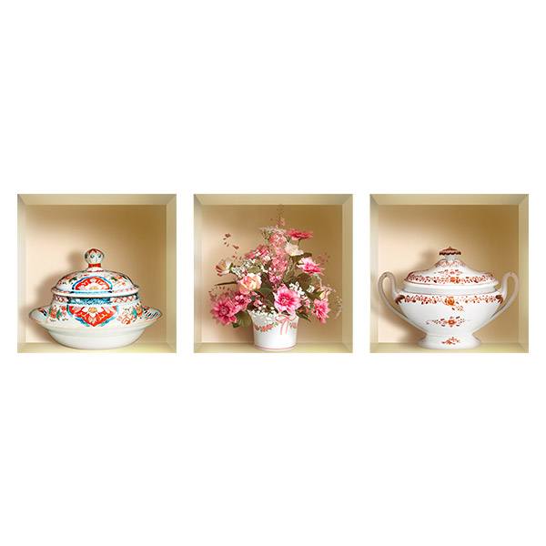 Stickers muraux: Niche Vaisselle Ancienne