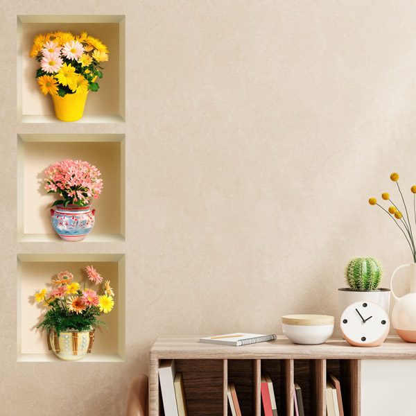 Stickers muraux: Niche Fleurs