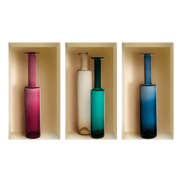 Stickers muraux: Niche Vases Colorés II
