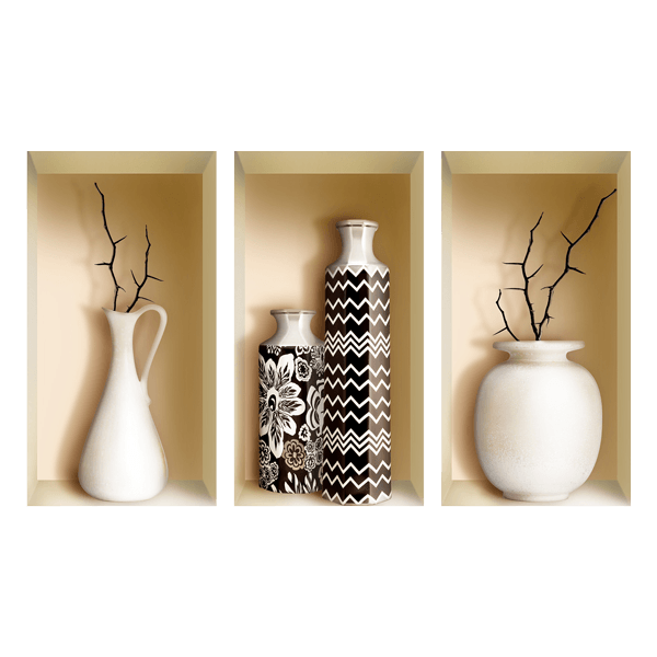 Stickers muraux: Niche Vases