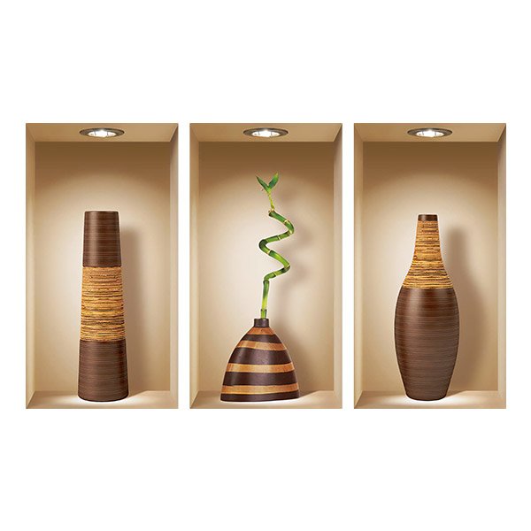 Stickers muraux: Niche Vases Africains
