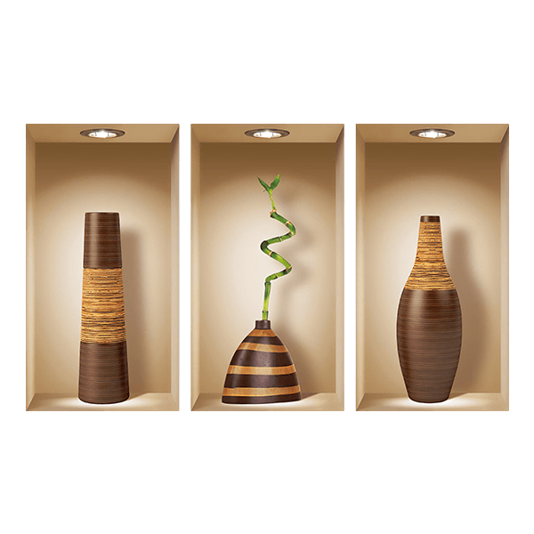 Stickers muraux: Niche Vases Africains
