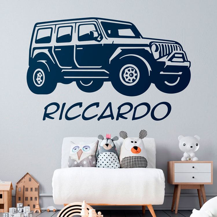 Stickers pour enfants: 4x4 Aventure avec Prénom