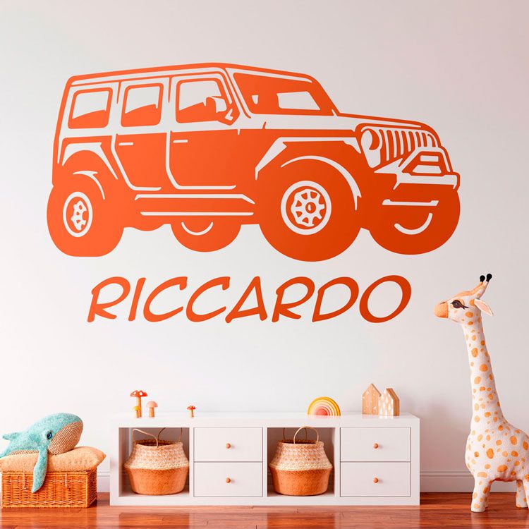Stickers pour enfants: Jeep personnalisée