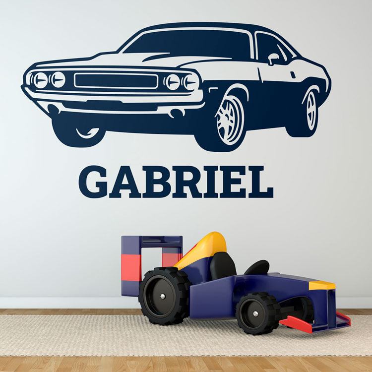 Stickers pour enfants: Mustang personnalisé
