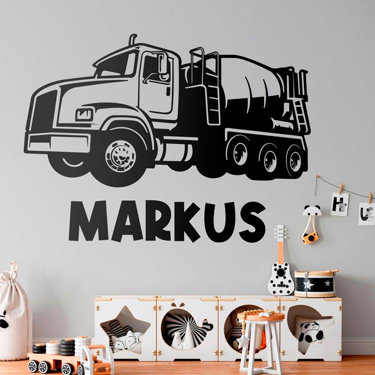 Stickers pour enfants: Camion toupie personnalisé