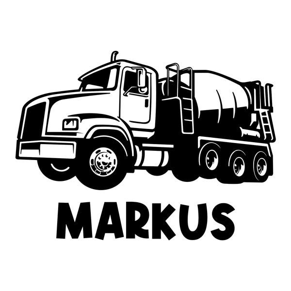 Stickers pour enfants: Camion toupie personnalisé