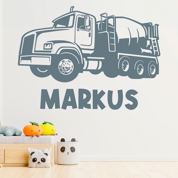 Stickers pour enfants: Camion toupie personnalisé