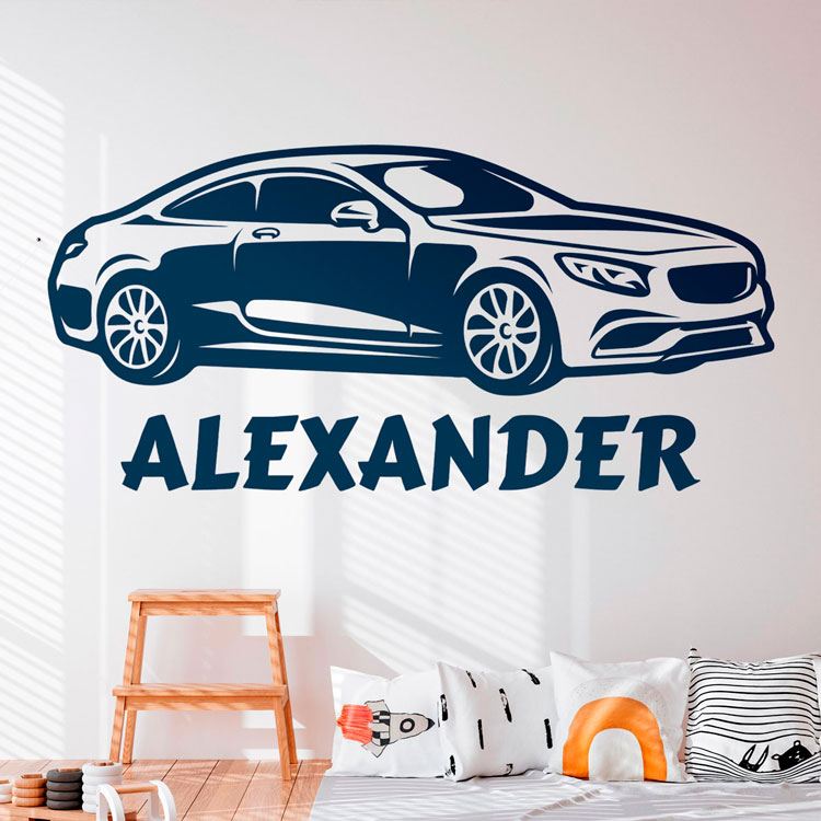 Stickers pour enfants: Voiture de sport personnalisée 2