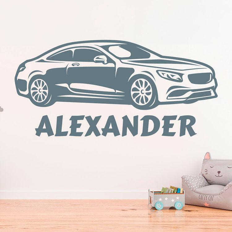 Stickers pour enfants: Voiture de sport personnalisée 2