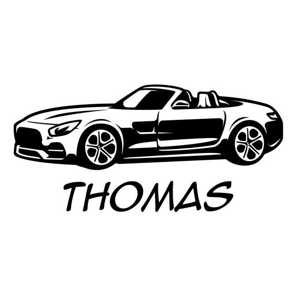 Stickers pour enfants: Cabriolet Sport avec Prénom
