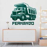 Stickers pour enfants: Camion de chantier personnalisé 2