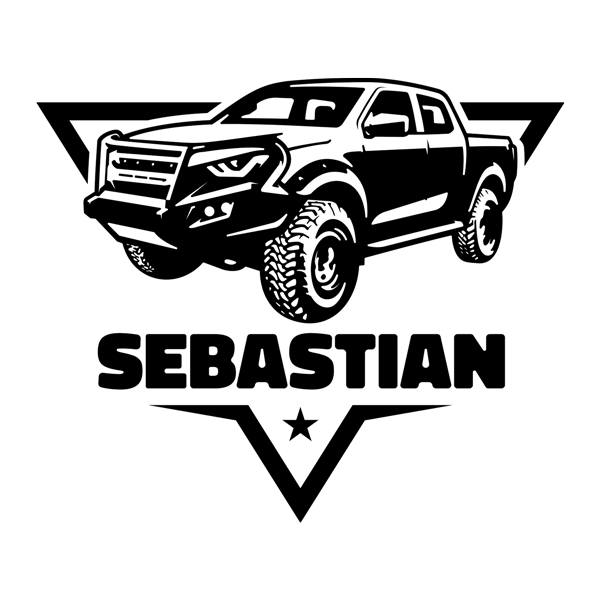 Stickers pour enfants: Aventure 4x4 avec Prénom