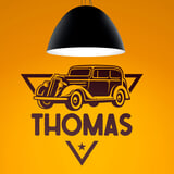 Stickers pour enfants: Voiture Rétro avec Prénom