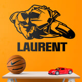 Stickers pour enfants: Moto GP de Course avec Prénom