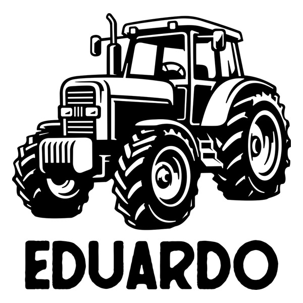 Stickers pour enfants: Tracteur John Deere avec nom