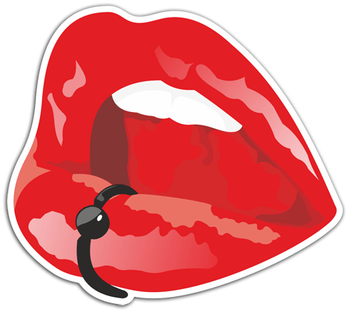 Autocollants: Lèvres perçantes