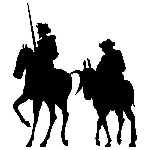 Autocollants: Don Quichotte et Sancho