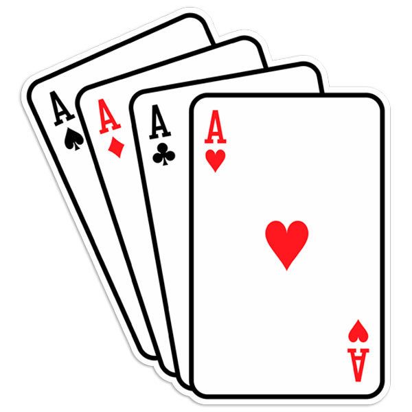 Autocollants: Cartes Poker de Ases