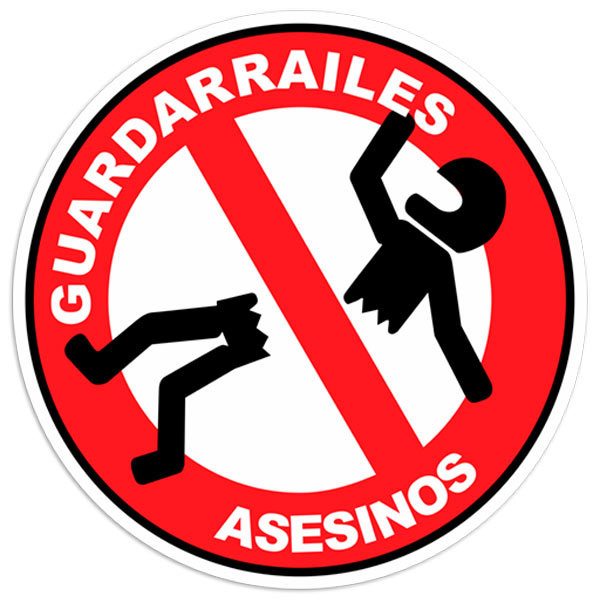 Autocollants: Stop Guardarrailes Asesinos (Arrêter les Assassins