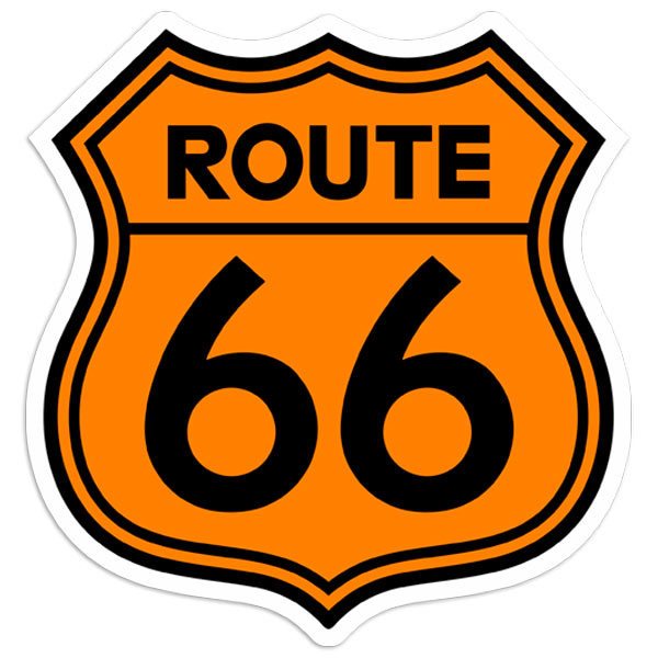 Autocollants: Route 66 orange