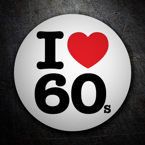 Autocollants: I love 60s 1