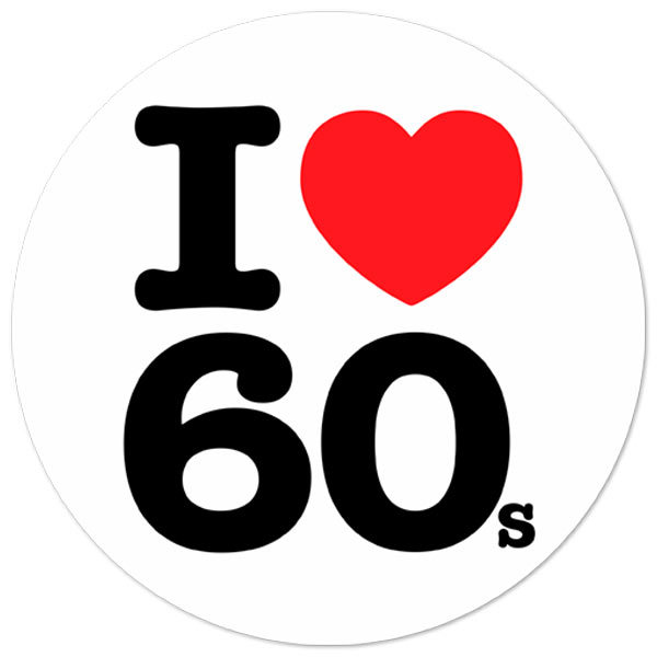 Autocollants: I love 60s