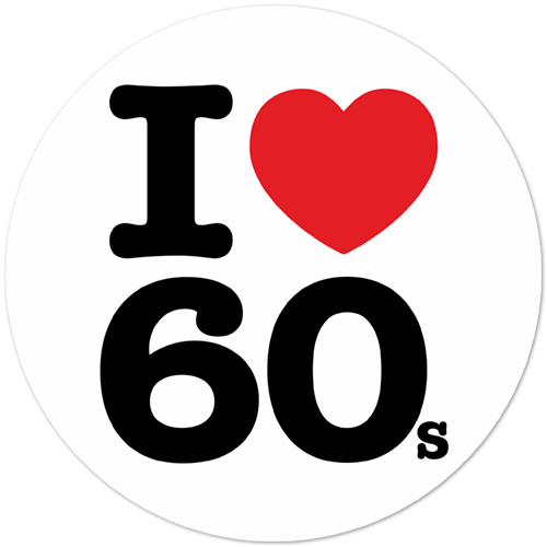 Autocollants: I love 60s