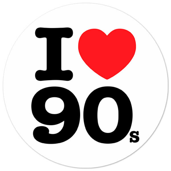 Autocollants: I love 90s