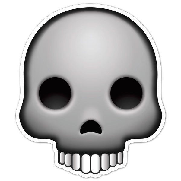 Autocollant Crâne Emoji