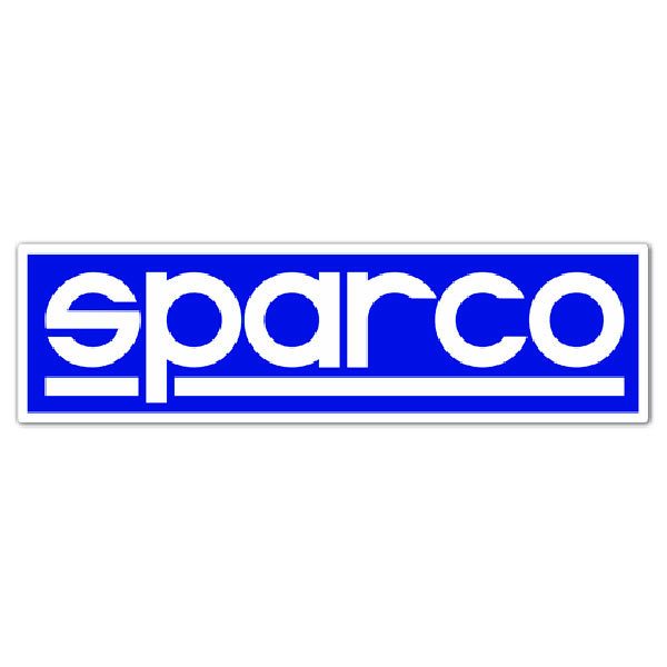 Autocollants: Sparco sur fond bleu