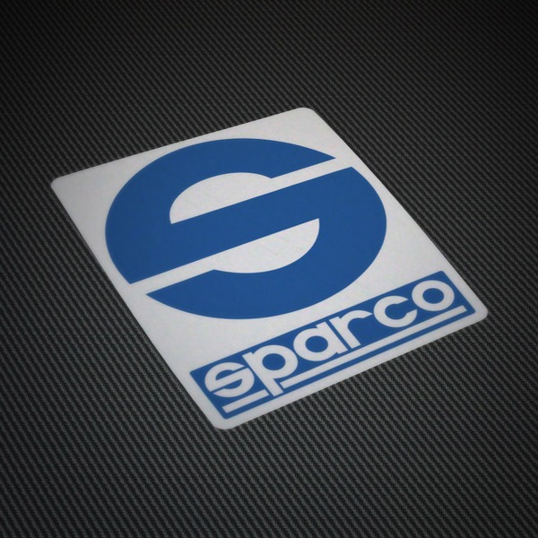 Autocollants: Logo Sparco sur fond blanc