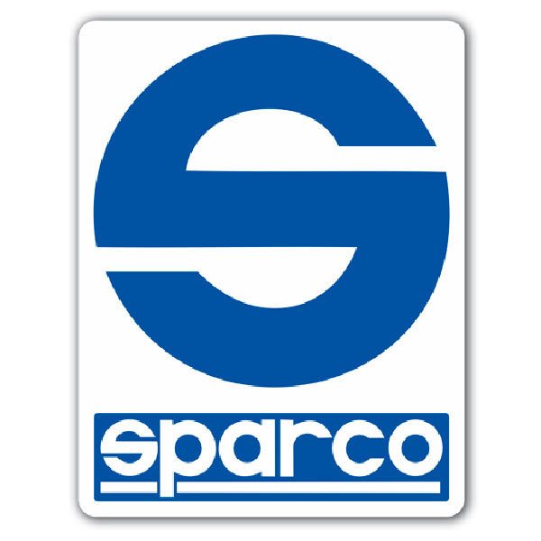 Autocollants: Logo Sparco sur fond blanc