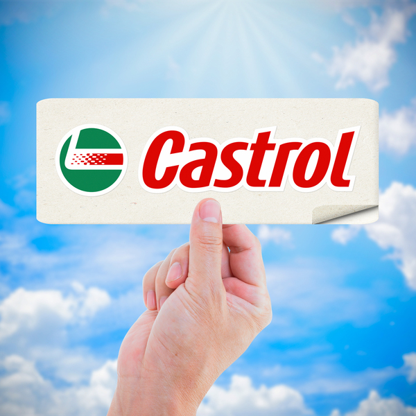 Autocollants: Castrol 3 en C&iacute;rculo Verde