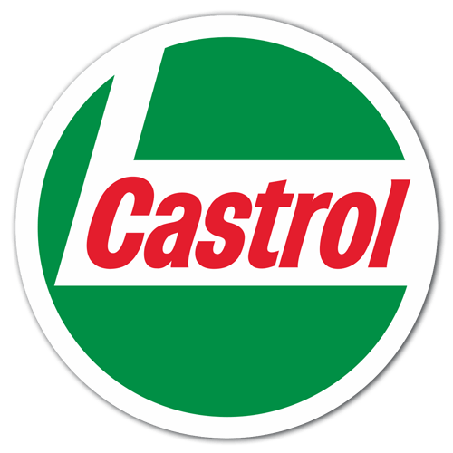 Autocollants: Logo Castrol 7 en Composici&oacute;n Circular
