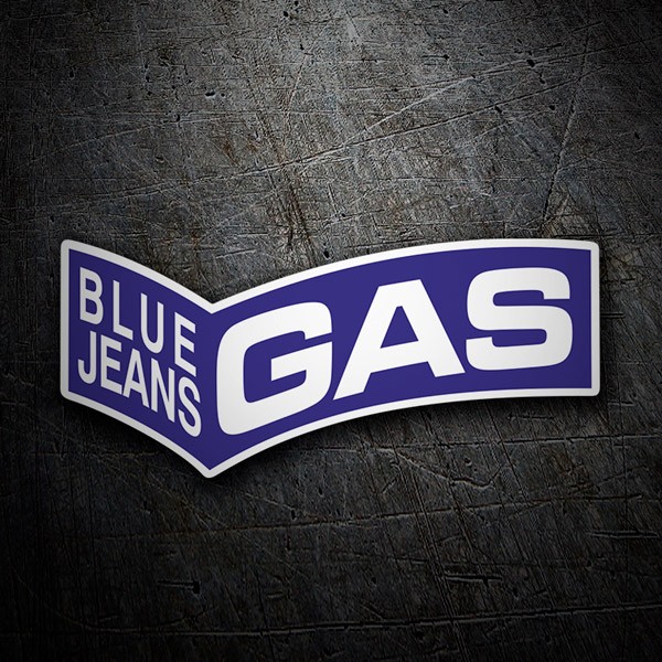 Autocollants: Blue Jeans gaz bleu