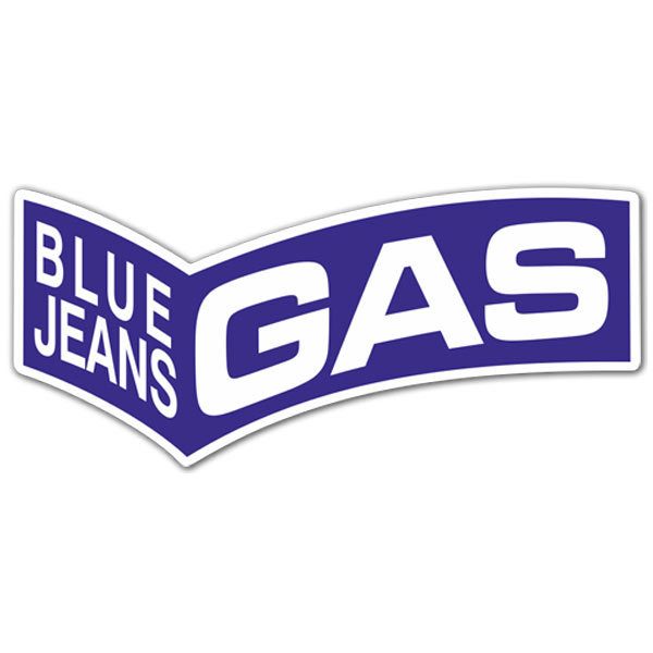 Autocollants: Blue Jeans gaz bleu