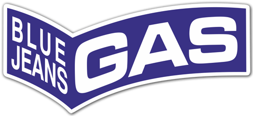 Autocollants: Gas Blue Jeans gaz bleu