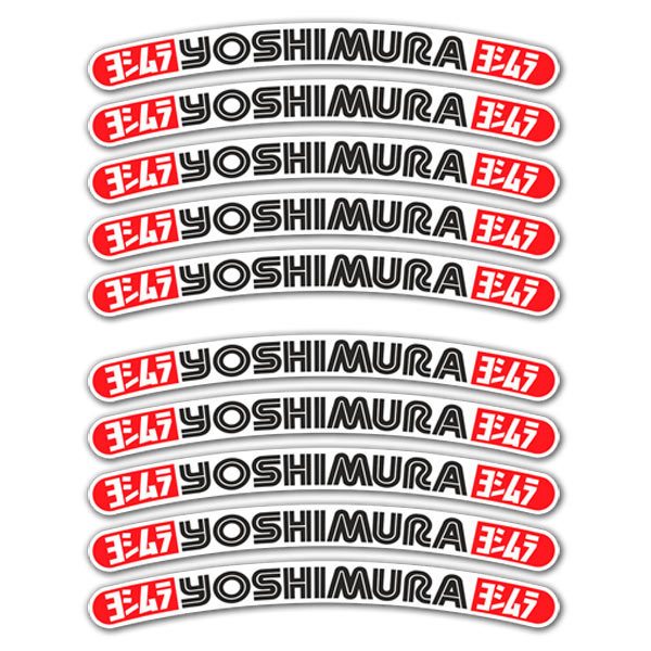 Autocollants: 10 Stickers jantes kit Yoshimura