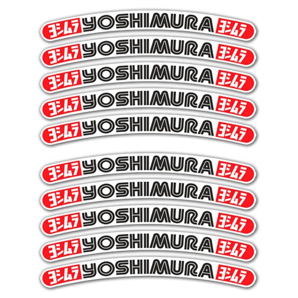 Autocollants: 10 Stickers jantes kit Yoshimura
