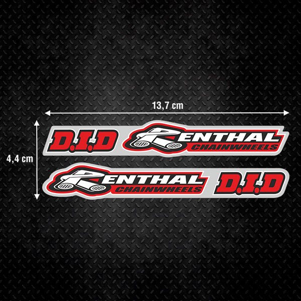 Autocollants: Renthal + D.I.D 2X