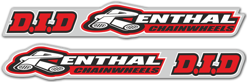 Autocollants: Renthal + D.I.D 2X