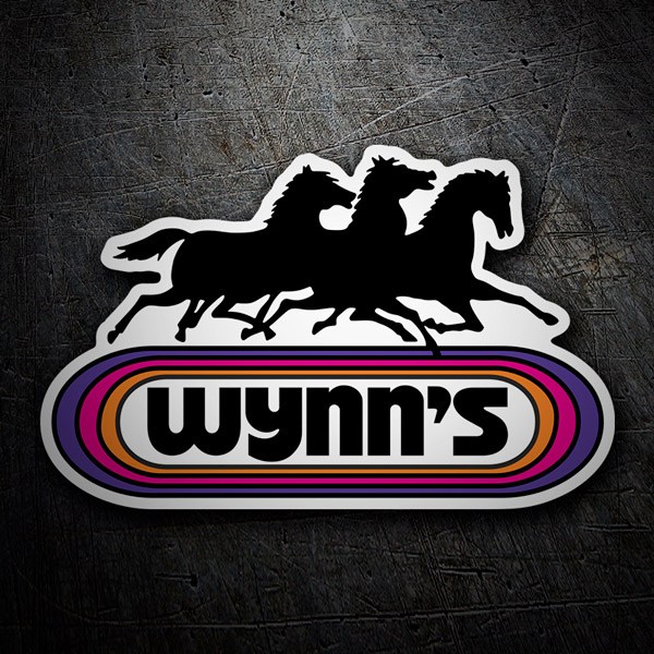 Autocollants: Logo Wynn's r&eacute;tro chevaux