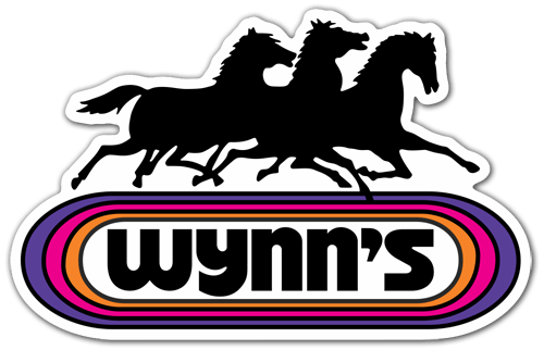 Autocollants: Logo Wynn's r&eacute;tro chevaux