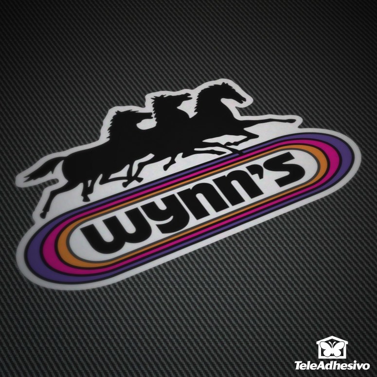 Autocollants: Logo Wynn's r&eacute;tro chevaux