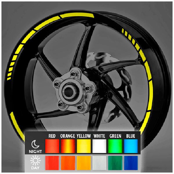 Autocollants: Moto GP Style 10 mm. bandes de jantes réfléchissan