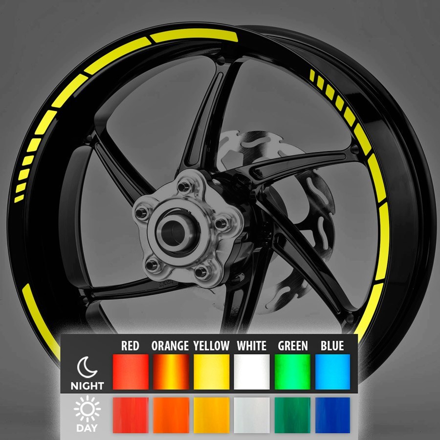 Autocollants: Moto GP Style 10 mm. bandes de jantes réfléchissan